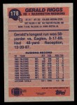 1991 Topps #178  Gerald Riggs  Back Thumbnail