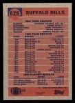 1991 Topps #629   -  Jeff Wright / Thurman Thomas / Andre Reed / Kirby Jackson / Bruce Smith / Darryl Talley Bills Leaders Back Thumbnail