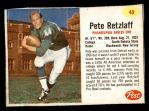 1962 Post Cereal #40  Pete Retzlaff  Front Thumbnail