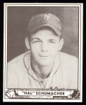 1940 Play Ball Reprint #85  Hal Schumacher  Front Thumbnail
