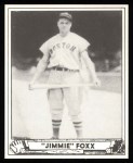 1940 Play Ball Reprint #133  Jimmie Foxx  Front Thumbnail