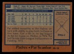 1978 Topps #611  Pat Scanlon  Back Thumbnail