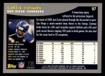 2001 Topps #97  Curtis Conway  Back Thumbnail