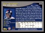 2001 Topps #346  Will Peterson  Back Thumbnail