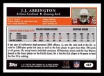 2005 Topps #407  J.J. Arrington  Back Thumbnail