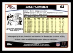 2006 Topps #63  Jake Plummer  Back Thumbnail