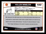 2006 Topps #183  Kellen Winslow  Back Thumbnail