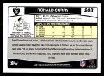 2006 Topps #203  Ronald Curry  Back Thumbnail