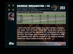 2007 Topps #203  George Wrighster  Back Thumbnail