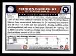 2008 Topps #71  Marion Barber  Back Thumbnail