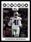 2008 Topps #260  Terence Newman  Front Thumbnail