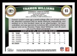 2011 Topps #93  Tramon Williams  Back Thumbnail