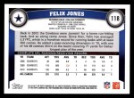 2011 Topps #118  Felix Jones  Back Thumbnail