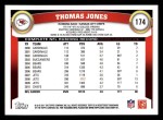2011 Topps #174  Thomas Jones  Back Thumbnail