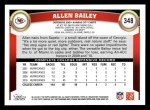 2011 Topps #348  Allen Bailey  Back Thumbnail