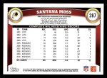 2011 Topps #287  Santana Moss  Back Thumbnail