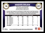 2011 Topps #227  Anquan Boldin  Back Thumbnail