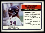 1983 Topps #28   -  Walter Payton / Emery Moorehead / Terry Schmidt / Dan Hampton / Gary Fencik Bears Leaders Front Thumbnail