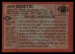 1983 Topps #187  Jeff Bostic  Back Thumbnail