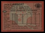1983 Topps #363  Jack Lambert  Back Thumbnail