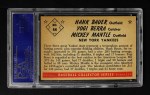 1953 Bowman #44 Mickey Mantle / Yogi Berra / Hank Bauer Back Thumbnail