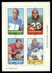 1969 Topps 4-in-1 Football Stamps  Alvin Haymond / Elijah Pitts / Ken Willard / Billy Ray Smith  Front Thumbnail