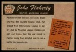 1955 Bowman #272  John Flaherty  Back Thumbnail