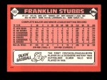 1986 Topps Traded #105 T Franklin Stubbs  Back Thumbnail