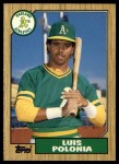 1987 Topps Traded #96 T Luis Polonia  Front Thumbnail