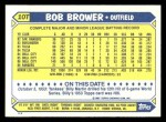 1987 Topps Traded #10 T Bob Brower  Back Thumbnail