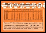 1988 Topps Traded #20 T Tom Brunansky  Back Thumbnail