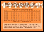 1988 Topps Traded #90 T Rafael Ramirez  Back Thumbnail