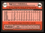 1989 Topps Traded #117 T Walt Terrell  Back Thumbnail