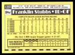 1990 Topps Traded #120 T Franklin Stubbs  Back Thumbnail