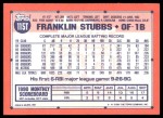 1991 Topps Traded #115 T Franklin Stubbs  Back Thumbnail