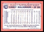1991 Topps Traded #74 T Candy Maldonado  Back Thumbnail