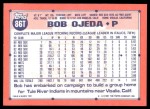1991 Topps Traded #86 T Bob Ojeda  Back Thumbnail
