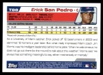 2004 Topps Traded #88 T Erick San Pedro  Back Thumbnail