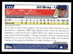 2004 Topps Traded #77 T Bill Bray  Back Thumbnail