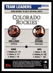 2006 Topps Update #306   -  Matt Holliday / Garrett Atkins Rockies Leaders Back Thumbnail