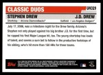 2006 Topps Update #329  J.D. Drew / Stephen Drew  Back Thumbnail