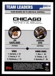 2006 Topps Update #314   -  Jon Garland / Jermaine Dye White Sox Leaders Back Thumbnail