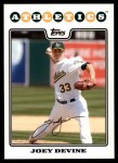 2008 Topps Update #134  Joey Devine  Front Thumbnail