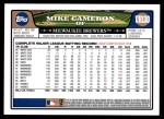 2008 Topps Update #130  Mike Cameron  Back Thumbnail