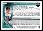 2010 Topps Update #261  Jason Vargas  Back Thumbnail