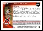 2010 Topps Update #321  Jason Donald  Back Thumbnail