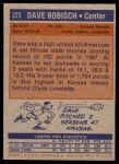 1972 Topps #223  Dave Robisch   Back Thumbnail