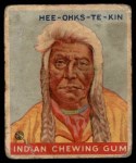 1933 Goudey Indian Gum #158  Hee-Ohks-Te-Kin   Front Thumbnail