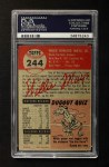 1953 Topps #244 Willie Mays Back Thumbnail