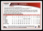 2013 Topps Update #229  Jason Vargas  Back Thumbnail